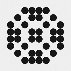 Abstract Cross Pattern Dots Logo generative computational art illustration