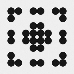 Abstract Cross Pattern Dots Logo generative computational art illustration