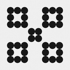 Abstract Cross Pattern Dots Logo generative computational art illustration