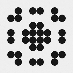 Abstract Cross Pattern Dots Logo generative computational art illustration