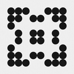 Abstract Cross Pattern Dots Logo generative computational art illustration