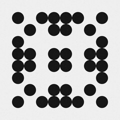 Abstract Cross Pattern Dots Logo generative computational art illustration