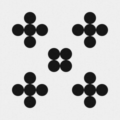 Abstract Cross Pattern Dots Logo generative computational art illustration