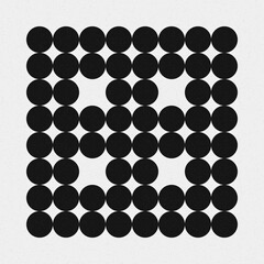 Abstract Cross Pattern Dots Logo generative computational art illustration