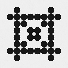 Abstract Cross Pattern Dots Logo generative computational art illustration