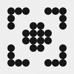 Abstract Cross Pattern Dots Logo generative computational art illustration