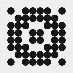 Abstract Cross Pattern Dots Logo generative computational art illustration