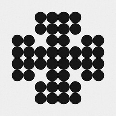 Abstract Cross Pattern Dots Logo generative computational art illustration
