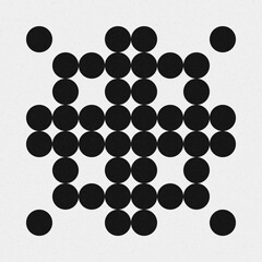 Abstract Cross Pattern Dots Logo generative computational art illustration