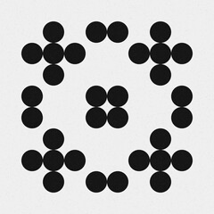 Abstract Cross Pattern Dots Logo generative computational art illustration