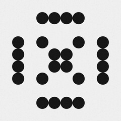 Abstract Cross Pattern Dots Logo generative computational art illustration