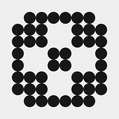 Abstract Cross Pattern Dots Logo generative computational art illustration