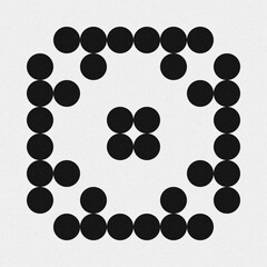 Abstract Cross Pattern Dots Logo generative computational art illustration