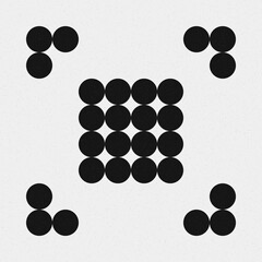 Abstract Cross Pattern Dots Logo generative computational art illustration