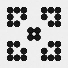 Abstract Cross Pattern Dots Logo generative computational art illustration