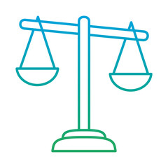 law scale degraded style icondesign, justice legal judgment and judical theme Vector illustration