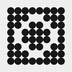 Abstract Cross Pattern Dots Logo generative computational art illustration