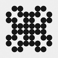 Abstract Cross Pattern Dots Logo generative computational art illustration