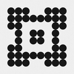 Abstract Cross Pattern Dots Logo generative computational art illustration