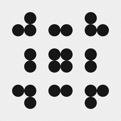 Abstract Cross Pattern Dots Logo generative computational art illustration