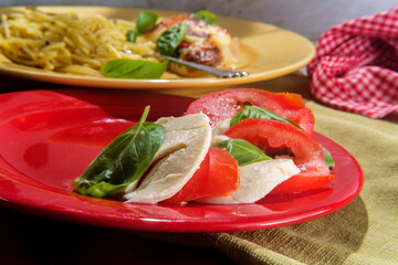 Caprese Chicken Pesto Pasta