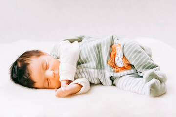 Sleeping newborn baby portrait