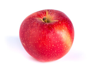 Fresh red apple isolated on white background, food
