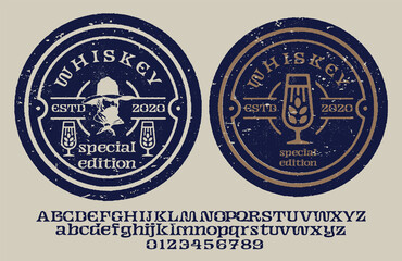 Obraz premium Vintage decorative font 