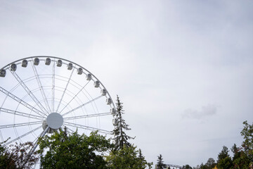 Ferries wheel in the park over sky