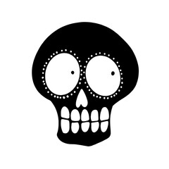 halloween head skul isolated icon vector illustration design. For cards, posters, decor, design, logo. decor it can be used as a print for t-shirts and bags.