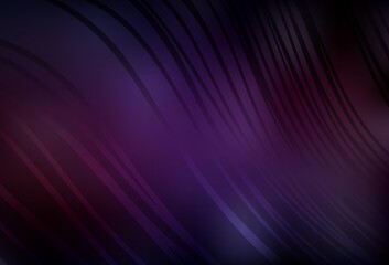 Dark Pink, Yellow vector backdrop with curved lines.