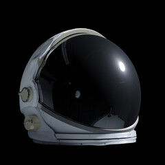 astronaut helmet isolated on black background © dottedyeti