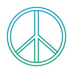 peace and love degraded style icon design of Hippie art and creative theme Vector illustration