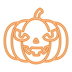 halloween pumpkin cartoon design, happy holiday and scary theme Vector illustration