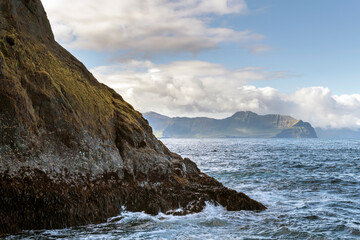 Fototapeta na wymiar Vestmanna cliffs in the Faroe Islands