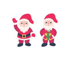 cute santa character vector illustration
