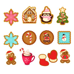 Christmas sweets collection. vector illustration