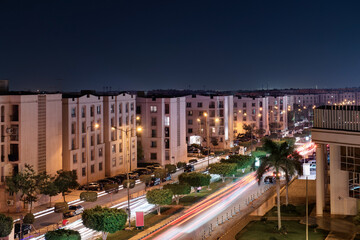 Summer weekend nightlife over New Cairo, Egypt - 2020