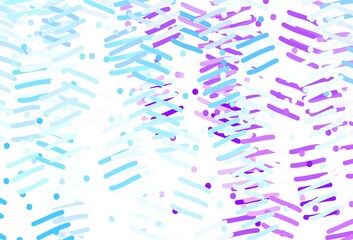 Light Pink, Blue vector background with stright stripes.