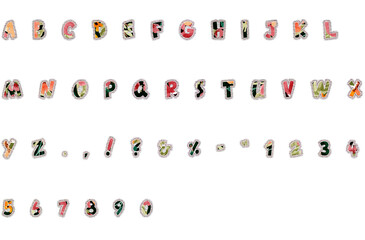 Buchstaben&Symbole (gen&auml;ht)