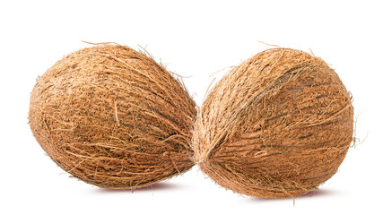 Coconuts isolated on white background