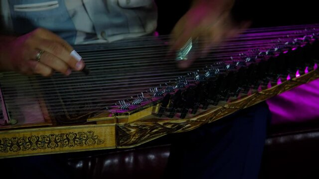 ottoman musical instrument "Qanun". Musical instrument known as "Zither" in different cultures around the world