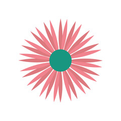 flower flat style icon vector design
