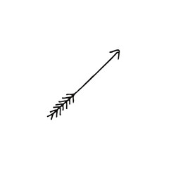 Vector hand drawn doodle sketch arrow isolated on white background
