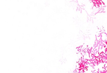 Light Pink vector abstract background with sakura.