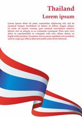 flag of Thailand. Kingdom of Thailand. Template for award design, an official document with the flag of Thailand. Bright, colorful vector illustration.