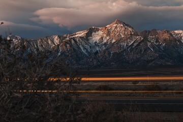 sunset in the mountains of Alabama Hills