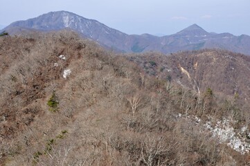 残雪の御坂山地