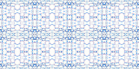 Seamless Pattern with Alligator Skin. Rough Reptile Ornament. Repeating Fabric Design. Hand Drawn Background. Damaged Anaconda Silhouette. White and Blue Exotic Alligator Skin.  