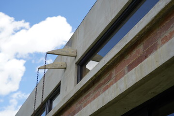 close up of window on modern building